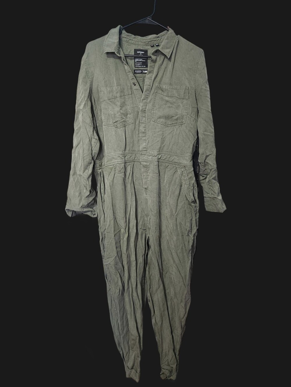 Superdry R Olive Green/Army Green Utility Coveralls/Jumpsuit UK 16 US 12